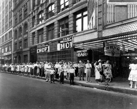 Adams Theatre - Folks Lining Up In This Early Photo